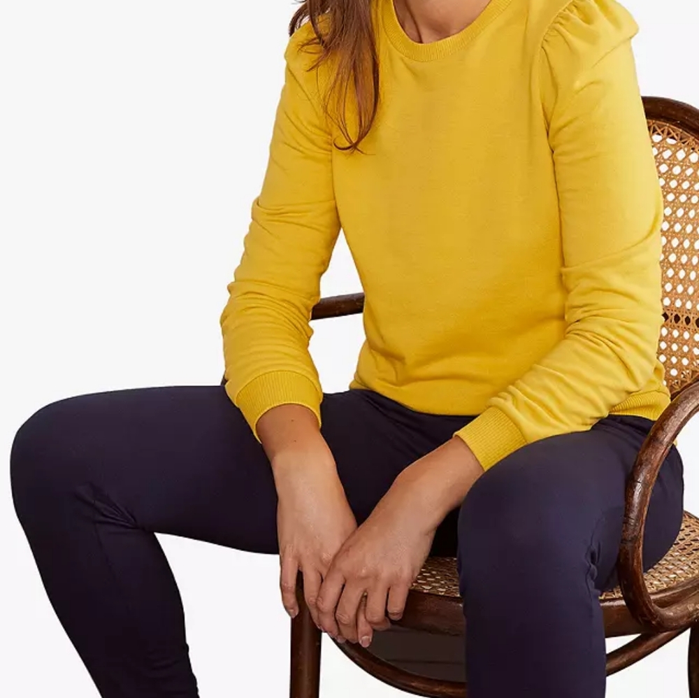 Boden Puff Sleeve Sweatshirt